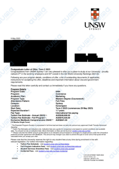 新南威尔士大学｜商学硕士（市场营销方向）